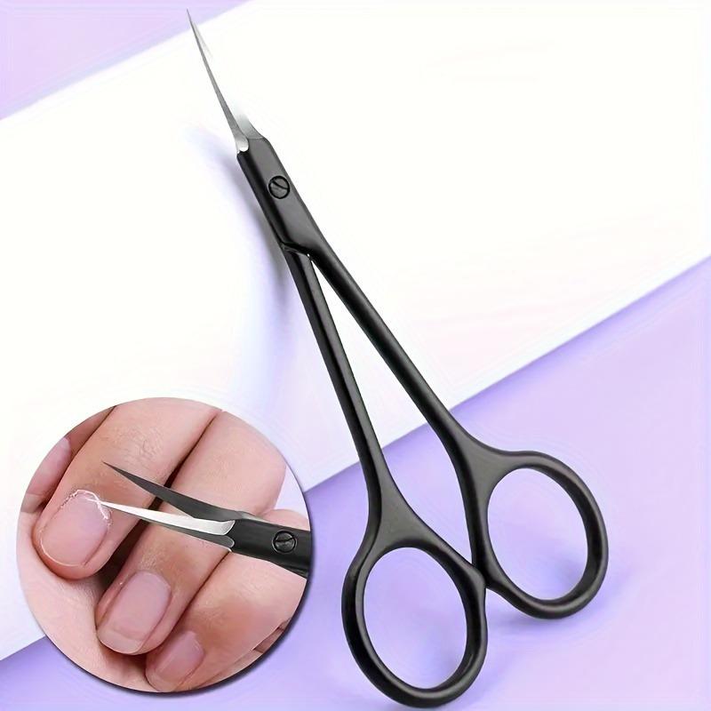 1pc Professional Dual Function Keratin Scissors - Small Scissors for Eyebrow, Eyelash, Nail Trimming and Beauty-