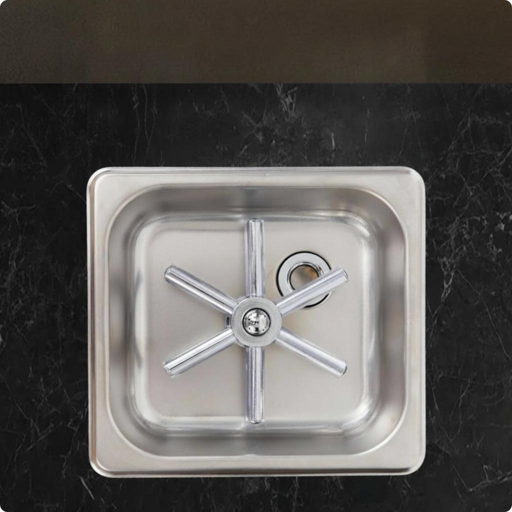 Cup Washer with Recessed Basin HighPressure Countertop Stainless Steel for Bartenders,