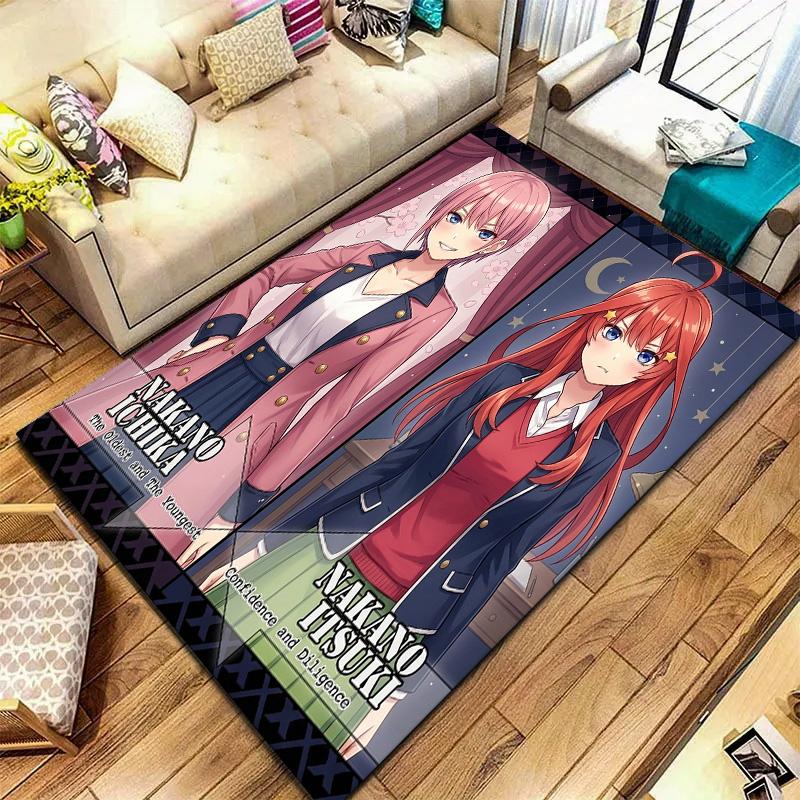The Quintessential Quintuplets Carpet Rug For Living Room Bedroom Home Sofa Decoration Kids Play Nonslip Floor Mat