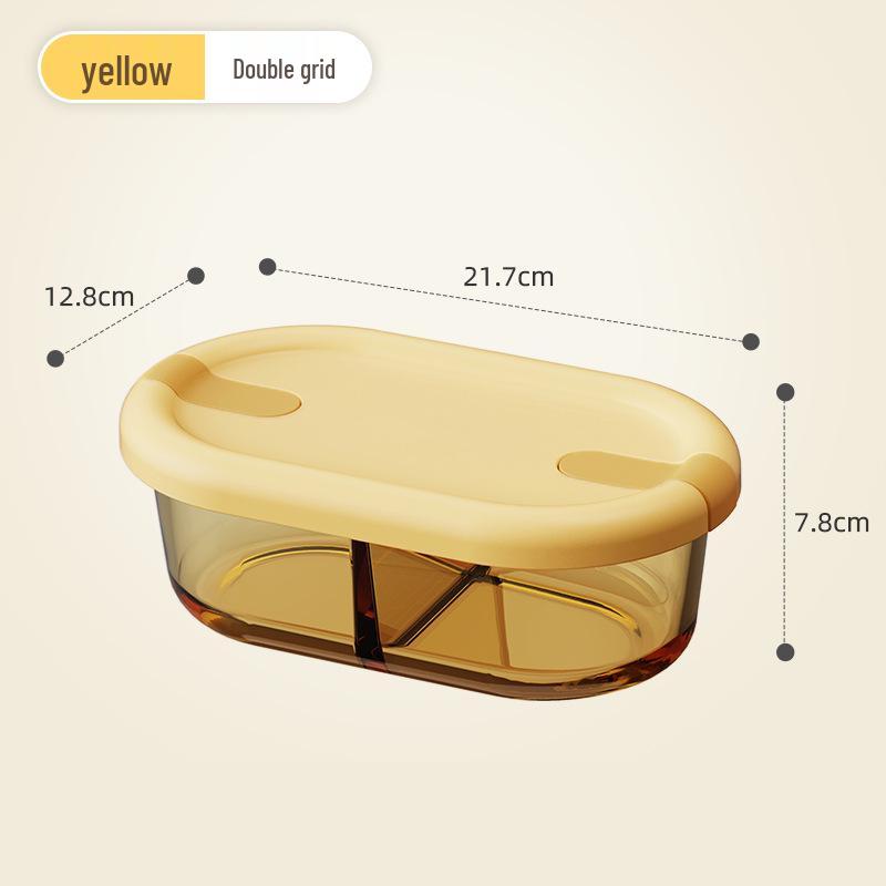 Microwave Safe Glass Lunch Box with Compartments - Ideal for Students and Office Workers