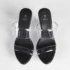 10.5cm Euro Transparent Chunky Heel Slippers Rhinestone Platform Summer Shoes Sexy Fairy Women Footwear LFD-1108WG-Q5