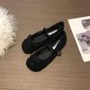 Fashion Shoes Woman Flats Casual Female Sneakers Shallow Mouth Square Toe Bow-Knot Loafers With Fur Modis Dress Butterfly Summer Breatha