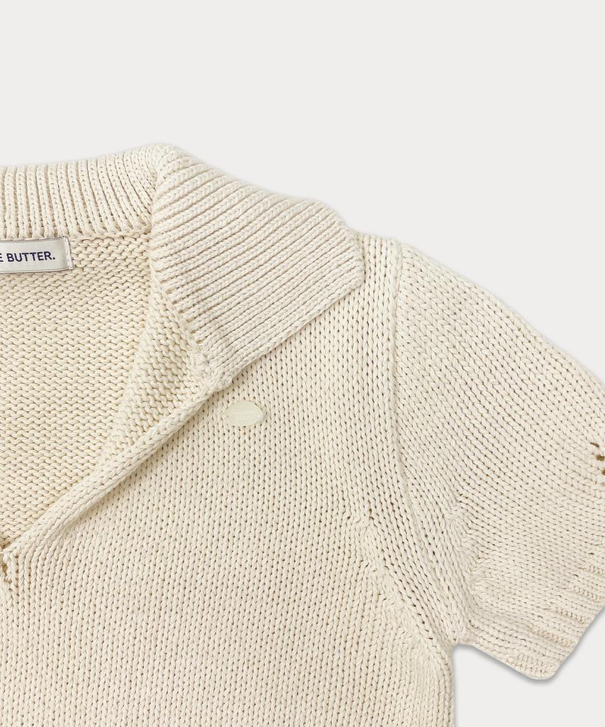 Sseomweeobeoteo Cotton Collar Pendant Knit - Cream
