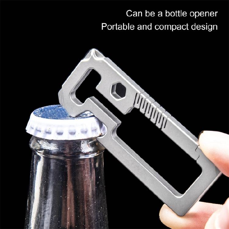 Titaniums Alloy Keychains Clip Waist Hanging Keychain Buckles with Bottle Opener Screwdriver Outdoor Tool Key Holder