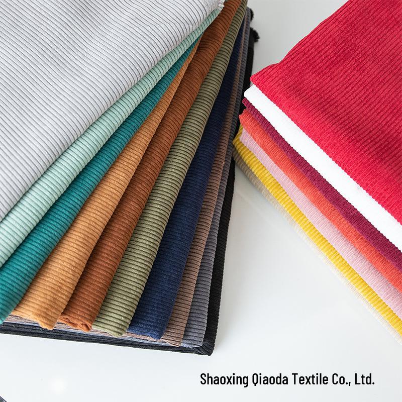 Corduroy 8-Wale Non-Stretch Fabric for Shirts, Jackets, Sofa Covers, Cotton Pants, and Toys.