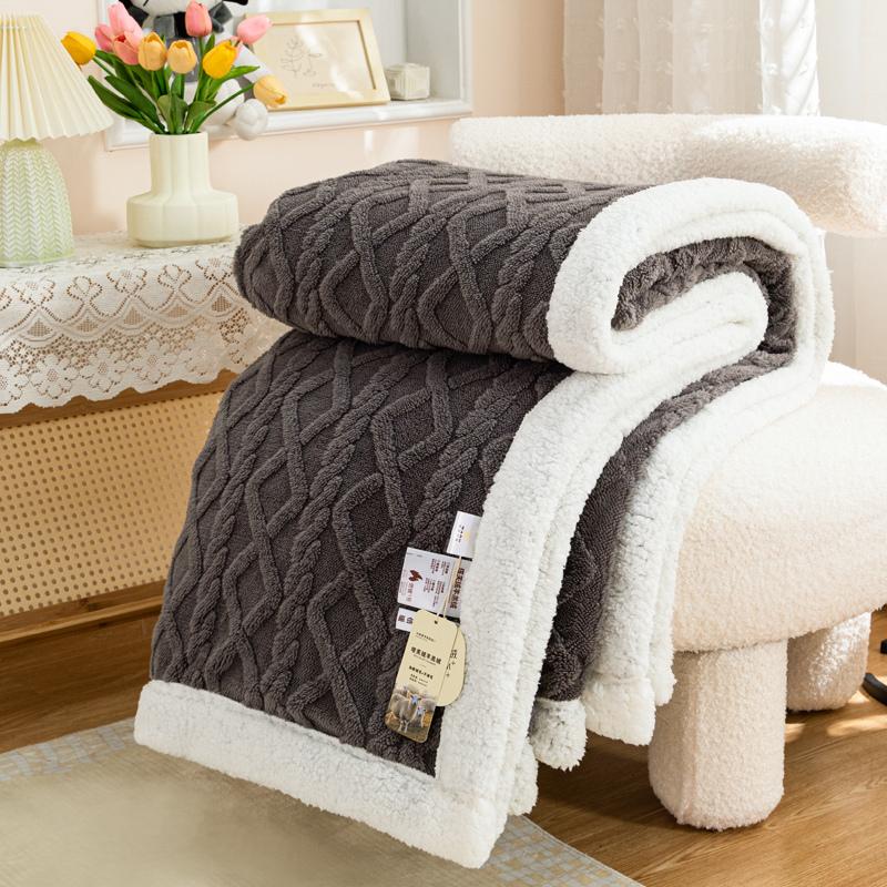 Warm Wool Sherpa Thick Blankets Fluffy