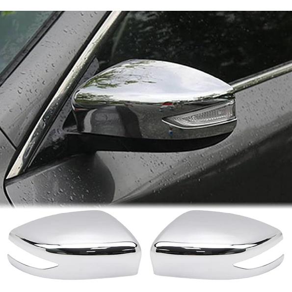 1 Par de Capas Cromadas para Espelhos Laterais Carcaça do Espelho Lateral do Motorista, Tampa do Espelho Lateral do Passageiro para Nissan Altima 2013-2018 com Seta