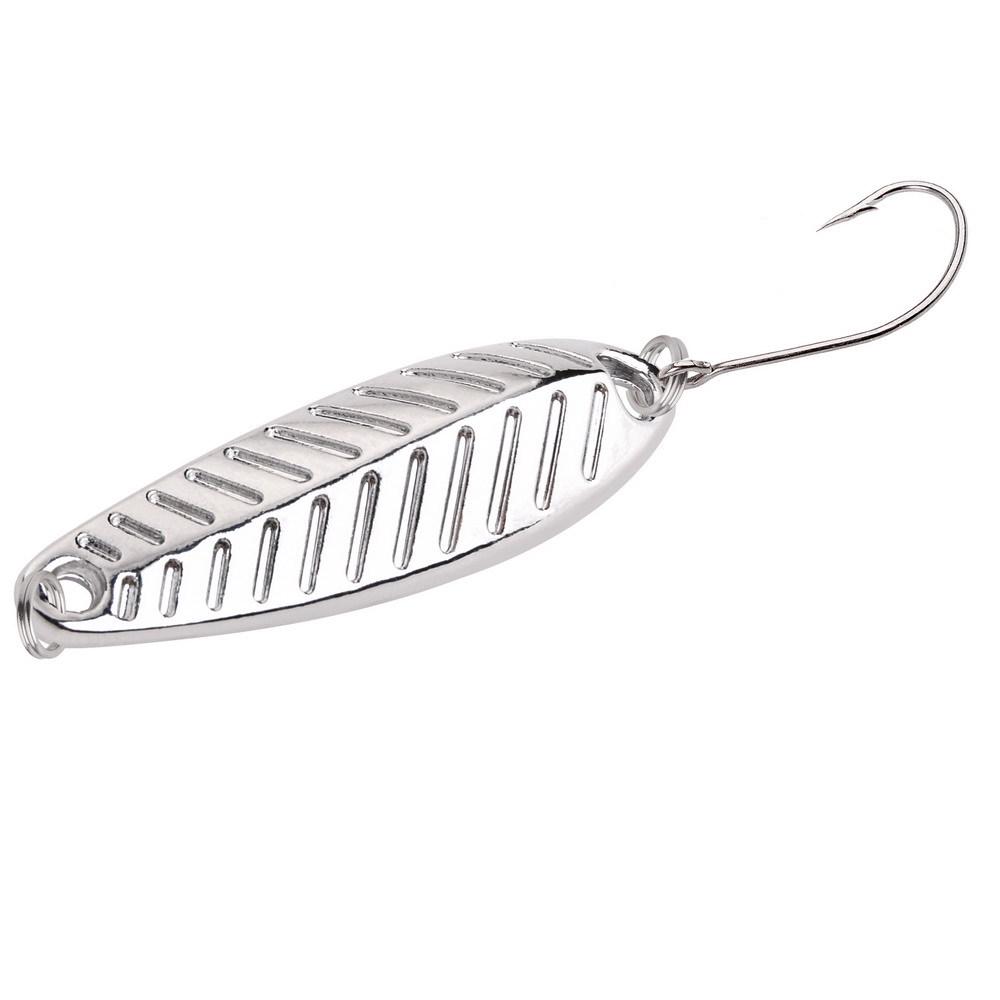 Maple Leaf Spoon-Shaped Micro Lures: Bass and Amur Zinc Alloy Baits In Gold and Silver