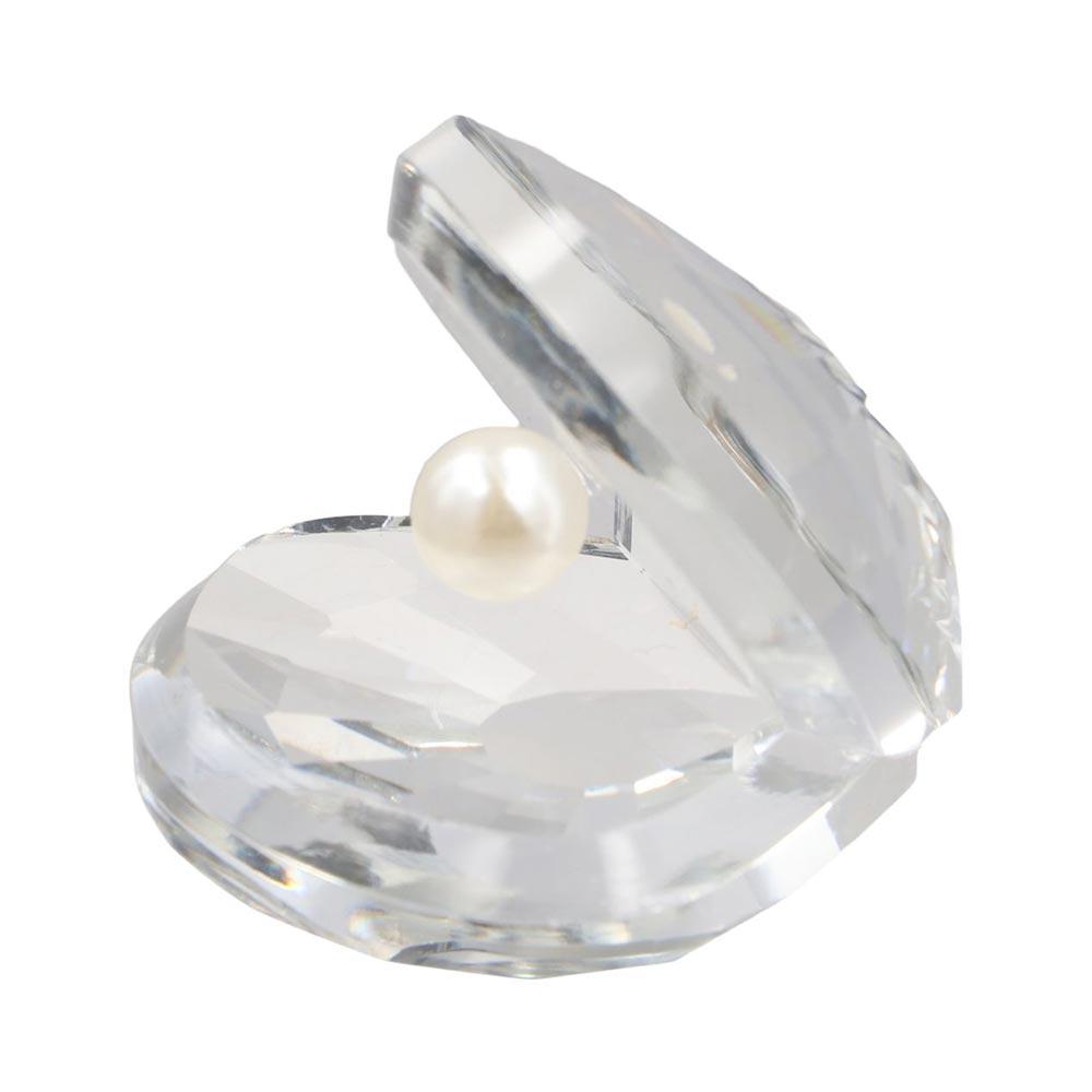 Creative Crystal Crafts Artificial Desktop Ornament Crystal Pearl Clam  Party Favors
