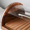 Wood Bread Display Cabinet Bread Keeper Buffet Dust Tray Bread Holder Kitchen Storage Container for Bakery Coffee Shop Table