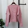 Bow Design Sweater Jacket Autumn and Winter New Loose Sweet Soft Waxy Knitted Cardigan Women