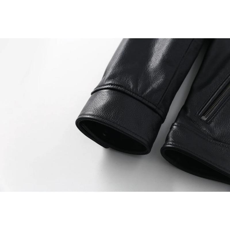 Chinese Size Men Genuine Leather Jacket Natural Cowhide Men's Leather Coat Male Leather Clothing Autumn Spring