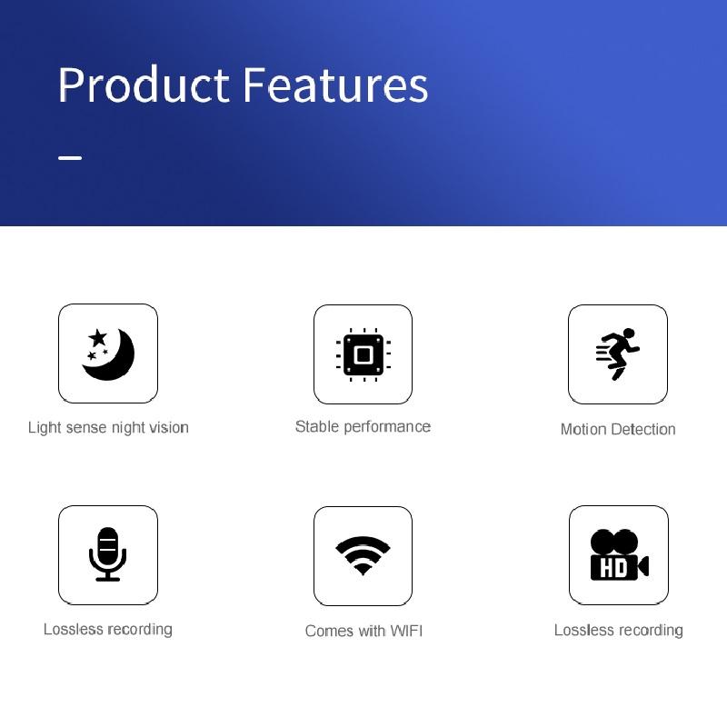 Kamera do monitoringu bezpieczeństwa wysokiej rozdzielczości, Domowa kamera bezprzewodowa WiFi, Wewnętrzna kamera sieciowa z noktowizją na podczerwień