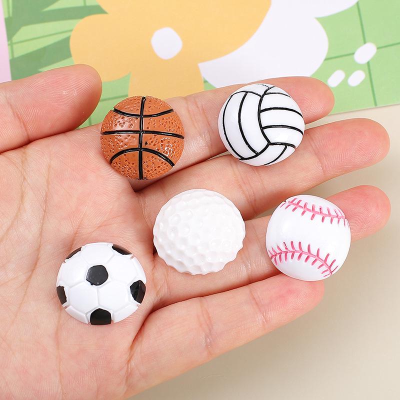 

Подвеска из смоляного спортивного мяча на половину поверхности для самодельных брелоков и сережек