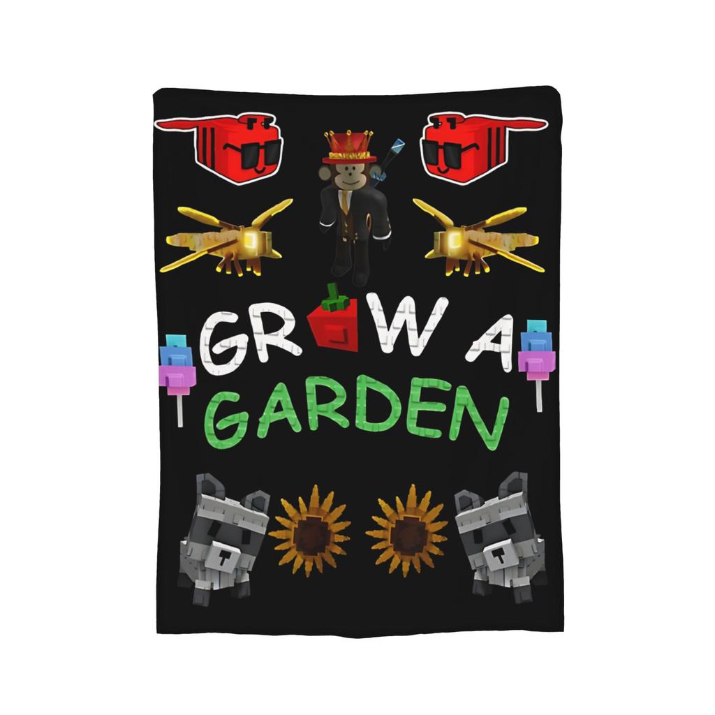 Game Thumb a Green Garden Grow Grow a Garden Knitted Blankets Velvet Lightweight Thin Throw Blanket for Airplane Travel Bed Rug