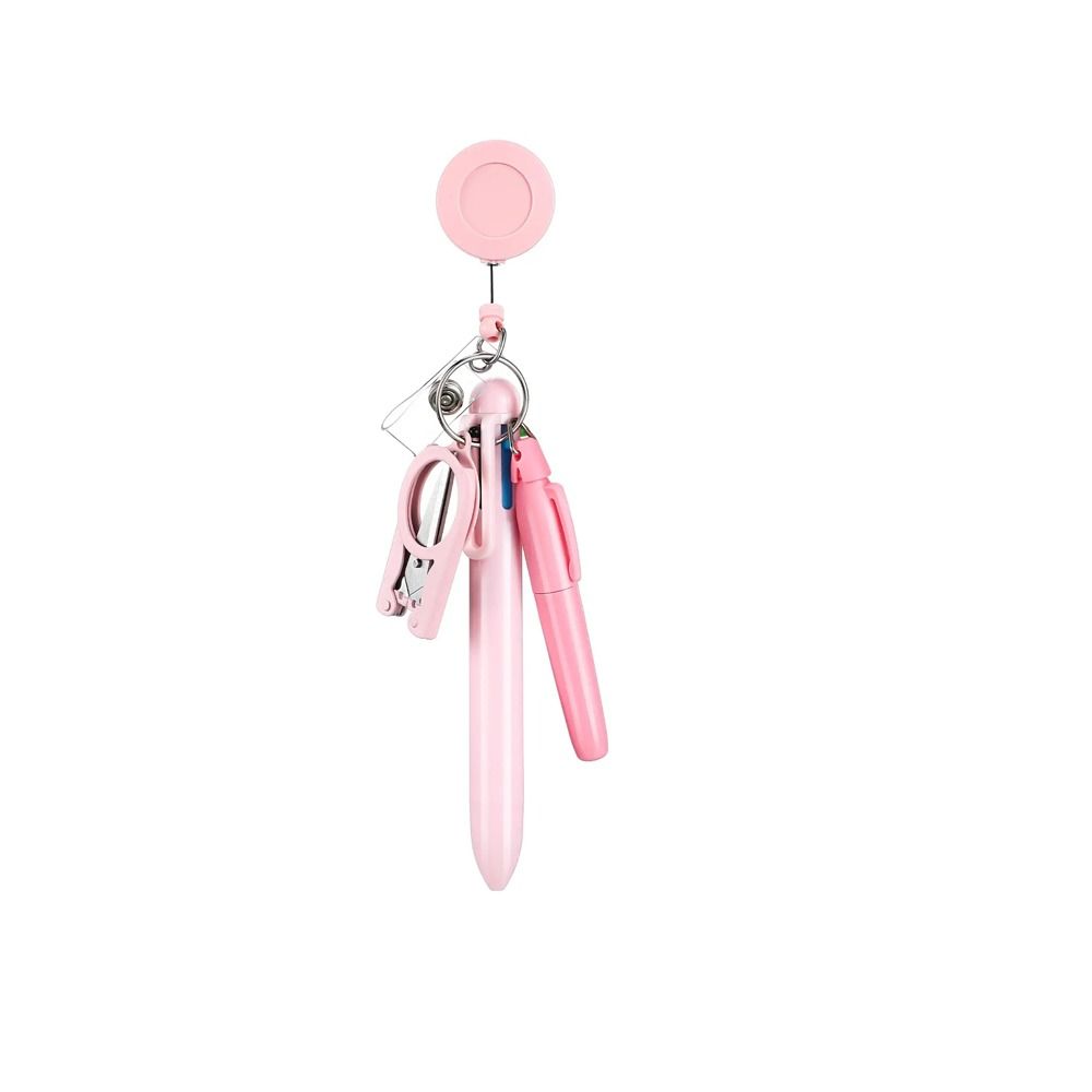 Retractable Student Badge Set Rotatable Nurse Badge Clip Gift Nurse Pen Pack