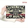 SHEIN Metal Dumbbell Wall Art Strength Is Built Motivational Sign Home Gym  Fitness Room Decor