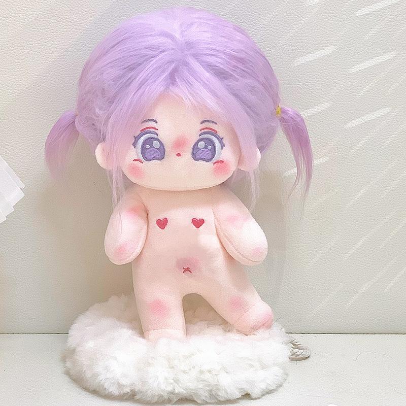 20cm Kawaii Idol Plush Cotton Doll Toys Stuffed Super Star Figure Dolls Cute Fat Body Can Change Clothes Fans Collection Gifts