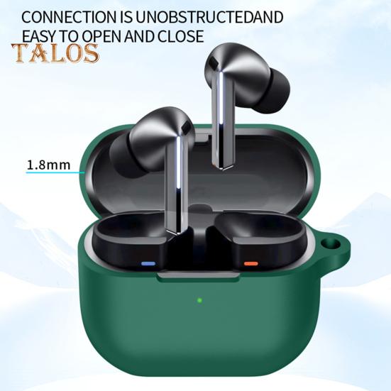 Jednobarevné ochranné pouzdro na sluchátka odolné proti nárazu odolné proti nárazu 360stupňová ochrana silikonové nabíjecí pouzdro pro SamsungGalaxy Buds 3/3pro