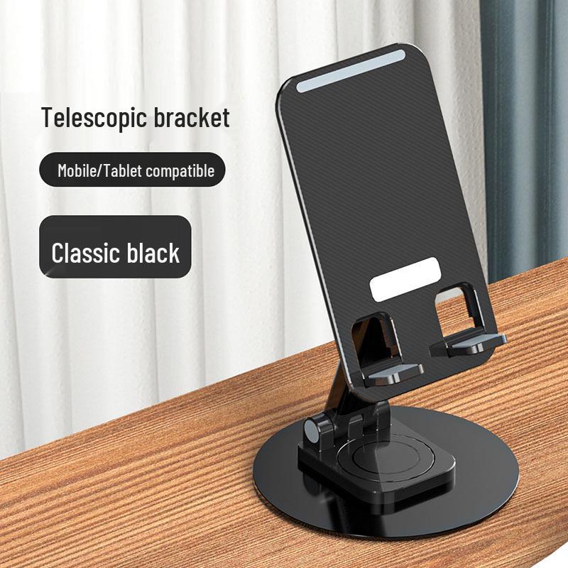 Rotating Metal Phone & Tablet Stand: Customizable, Foldable, Multi-functional Desktop Holder for TikTok Live