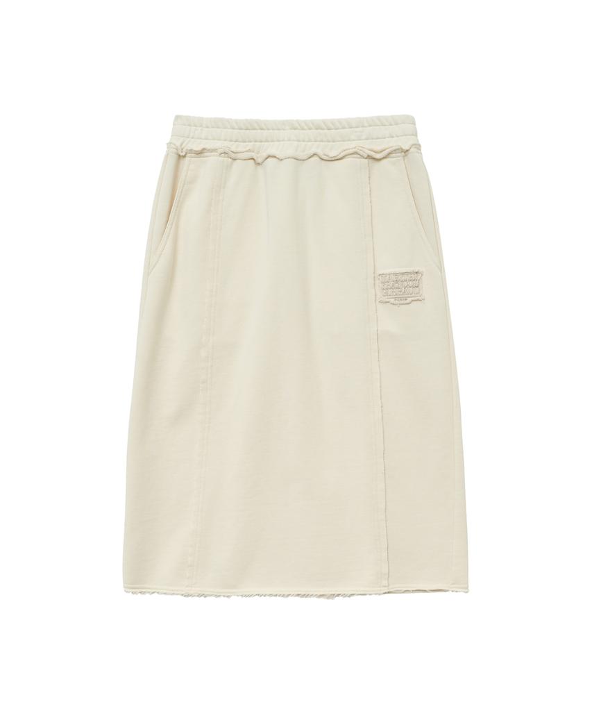 Malittepeulangsowajeobeo W Classic Logo Denim Patch Sweat Skirt Ivory