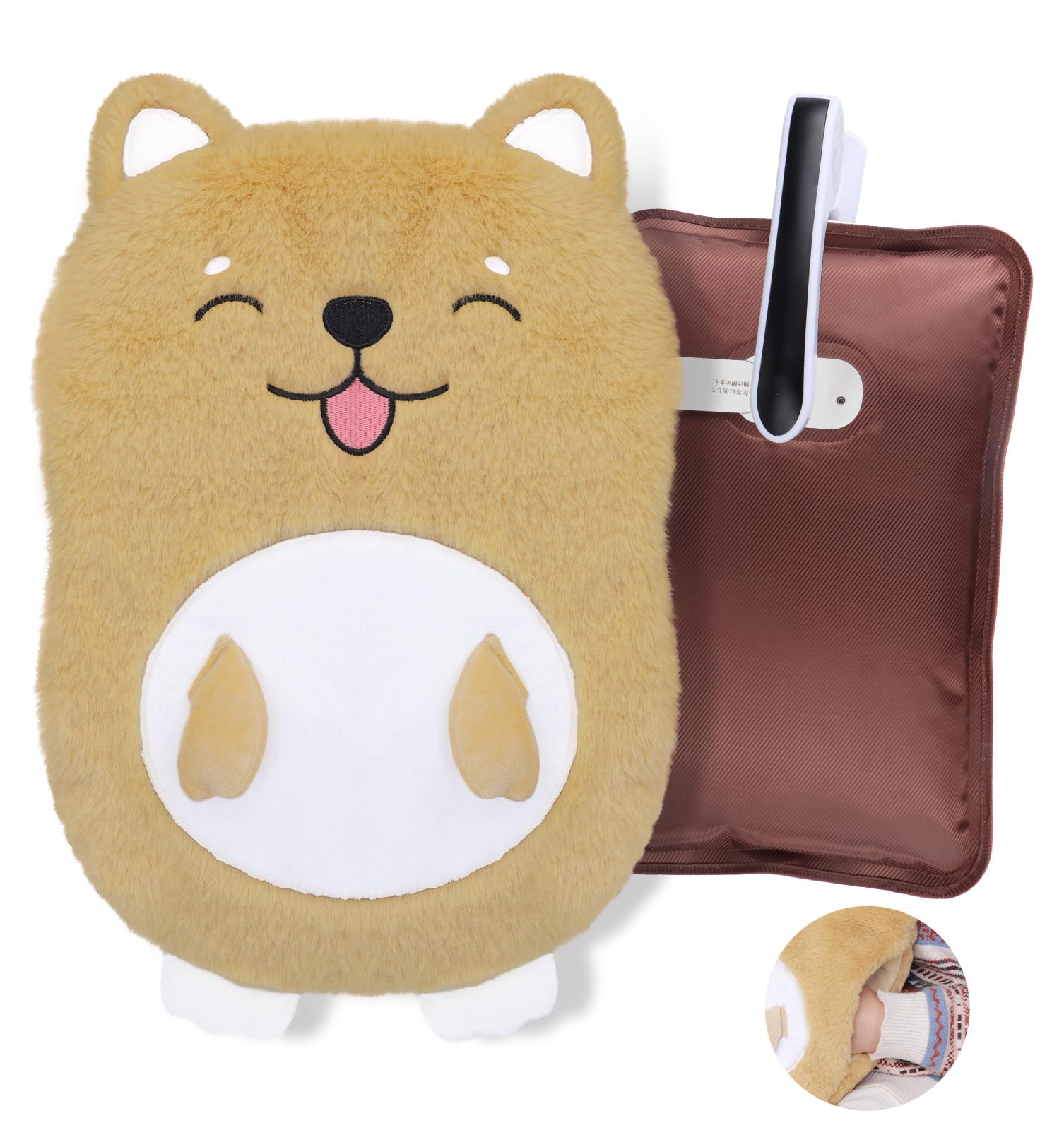 

Перезаряжаемый Электрический Горячий Вода Часы Тепла с Изоляцией Без Изменений Горячей Воды Включает Пушистый Ожог и Перегрев Милое Животное Холодная Погода Для