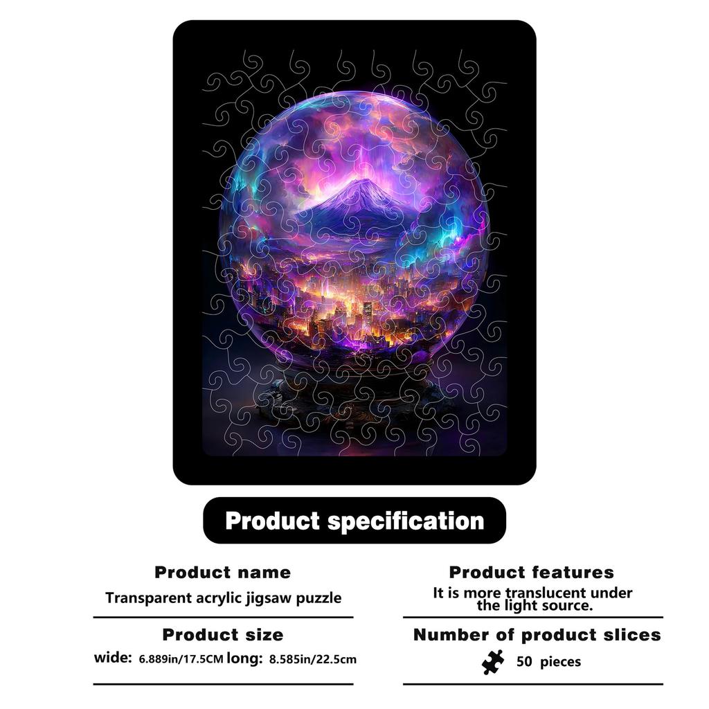 Dream Glass Ball Puzzle Decorative Painting Ornament Gift Original Translucent Acrylic Puzzle