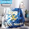 Custom Name Ifk Lion Crest Blanket Flannel Blanket for Camping, Hiking, Garden Parties, Picnic Essentials,gift for family and friend