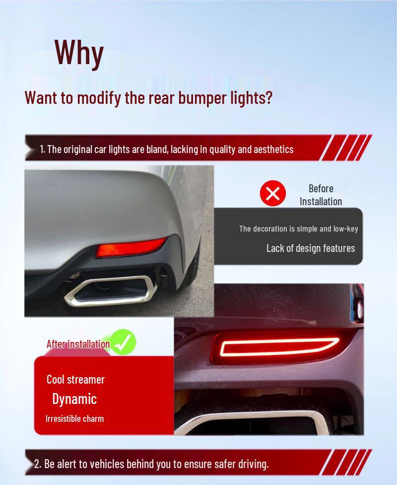 LED-Bremsleuchten für die hintere Stoßstange des Toyota Avalon (2019–2025)