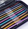 22pc/lot Metal Needles Set Hand Crochet Knitting Needle Tools Stainless Handle Hook Needlework