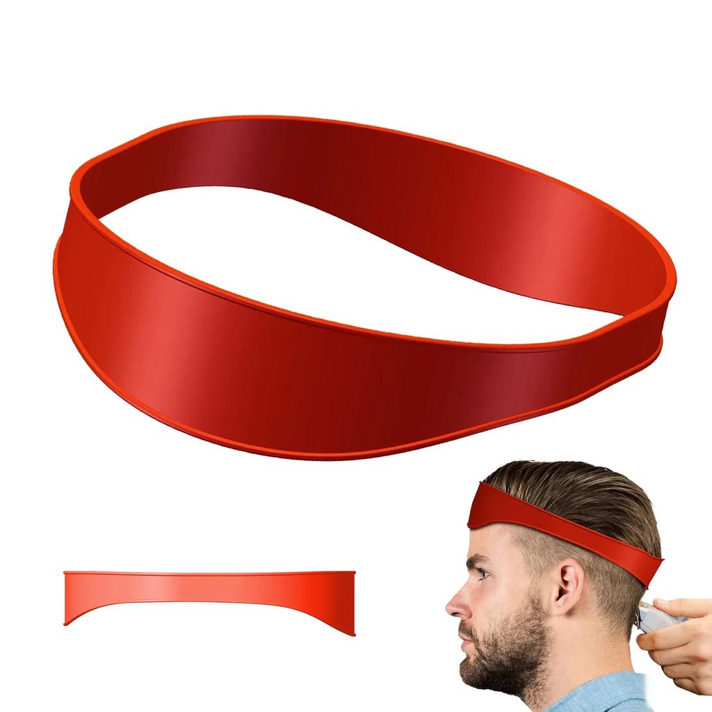 DIY Home Hair Trimming Haircut Curved Headband Silicone Neckline Shaving Template Hair Cutting Guide Barber Hair Styling Tools