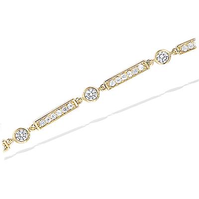 [L7697] - Gold Plated Bracelet 'Sissi' White Gold - 3 Mm