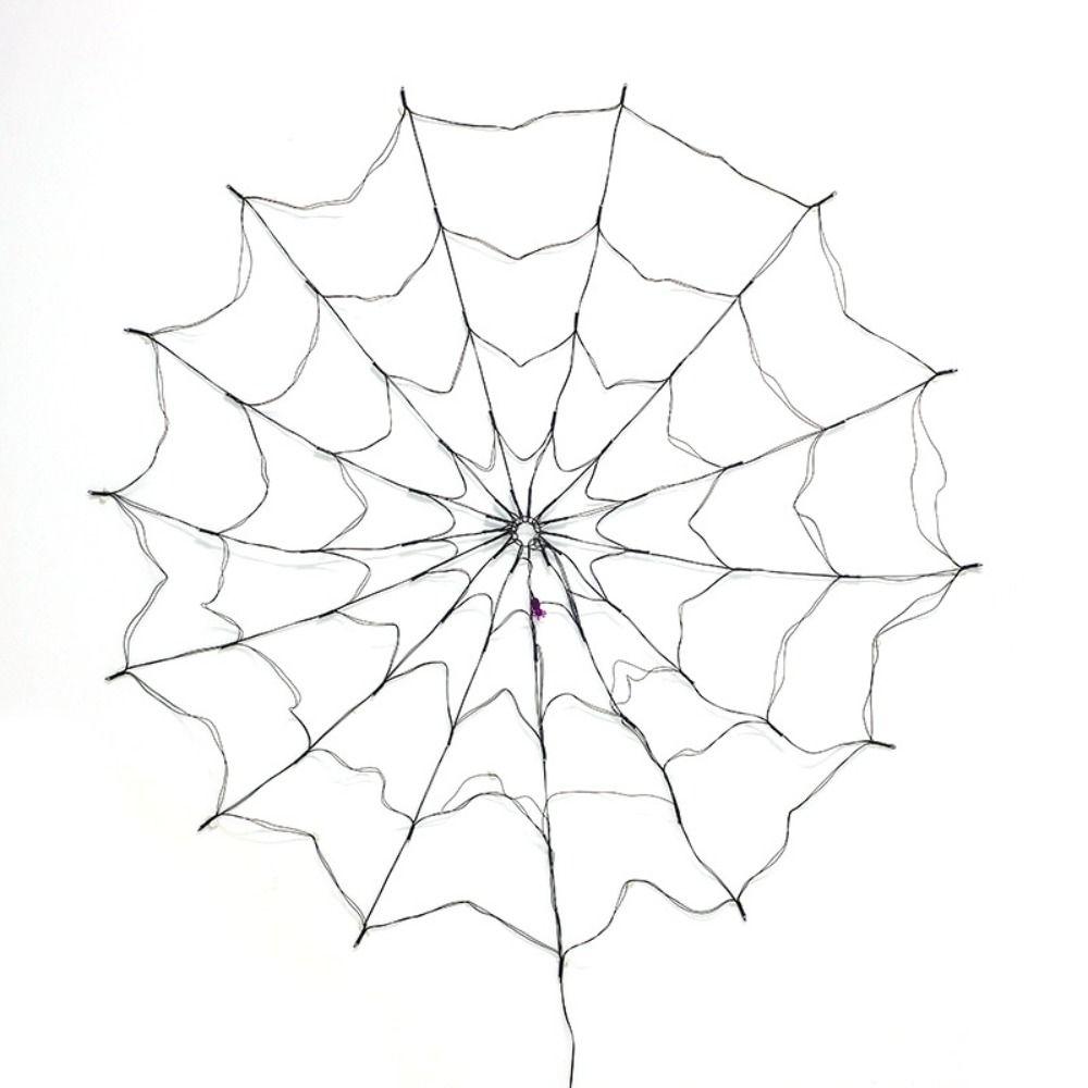 Creative Halloween LED Light String Funny Atmosphere Light Spider Web Light  Prop Layout