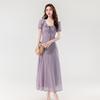 Elegant French Ruffle Dress - Slim-Fit Waist-Cinching Summer Style for Women