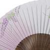 [Stylish Kimono Iroha] Women's Folding Fan, Scented, Carved Karaki Wood, Wisteria Design, Pink