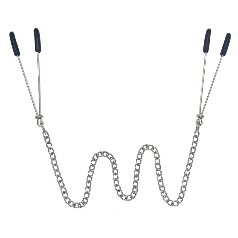 Metal Nipple Clamps With Chain Clips Flirting Teasing Sex Bondage Kit Slave Clamp Clip Adult Bdsm Toys Exotic