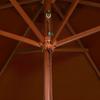 Wooden Mast Sun Umbrella 200 X 300 Cm Terracotta