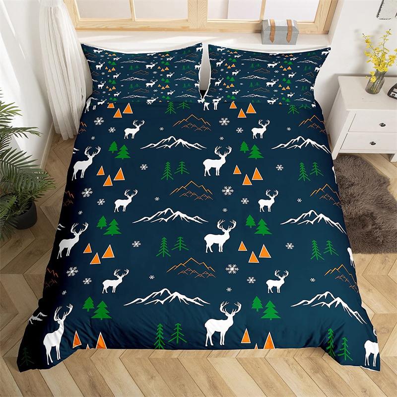 Christmas Duvet Cover Single Queen Santa Claus Bedding Set Microfiber Mermaid Tail Comforter Cover Christmas Gnome Quilt Cover
