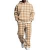 Completo da uomo con felpa con cappuccio a strati e pantaloni della tuta con elastico in vita, Outfit casual a due pezzi