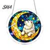 Window Decoration Puzzle Acrylic Suncatcher, Colorful Hanging, 7.48 Inch Sun Catcher Pendant Ornament, Ideal for Gifting And Home Decor Artistic Light