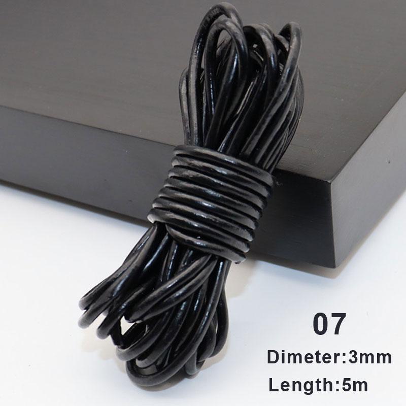 

5 метров DIY кофейный/красный/коричневый 3 мм круглые/плоские кожаные шнуры из натуральной кожи 7