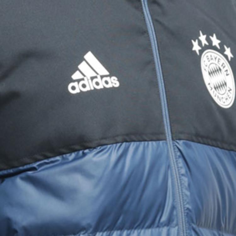 Adidas Logo Badge Hooded Zip-Up Cotton Jacket Men Jacket Dark-Blue DX8706