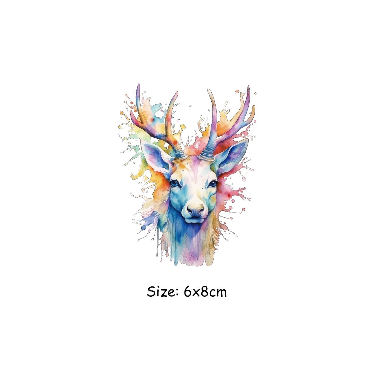 

Утюг на теплопередаче, красочные термонаклейки с изображением лисы, льва, козы, моющиеся аксессуары для одежды «сделай сам», новая термонаклейка на одежду