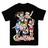 Sailor Moon T-shirt Women's Black Short Sleeve 2025 New Design Sense Ins Loose Cotton Cartoon On Clothes