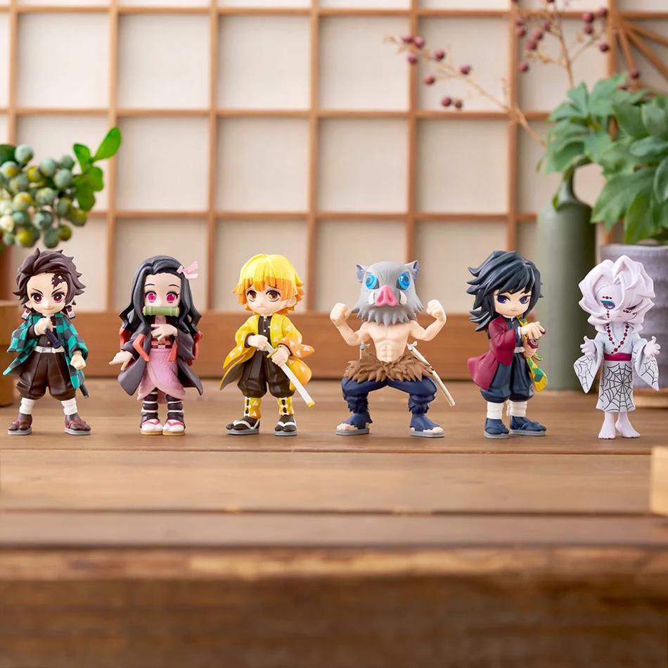 Demon Slayer Tanjiro Kamado Nezuko Anime Cartoon Figure Blind Box Creative Personalized Statue Model Ornament Surprise Gift Box