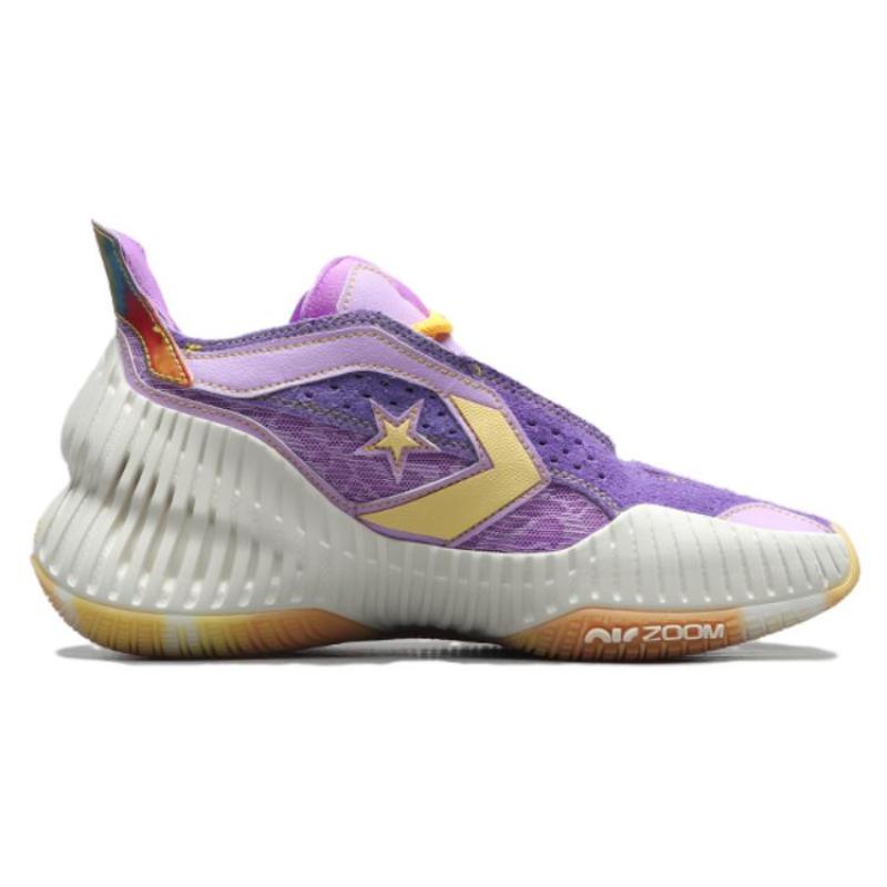 Converse All Star BB Prototype CX Fashion Anti-Slip and Abrasion Resistant Mid-Top Basketball Shoes Unisex Purple White