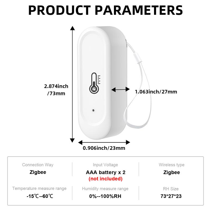 Tuya ZIgbee with/No LCD Display Temperature and Humidity Sensor Indoor or Outdoor  Thermometer Support Alexa Google Assistant