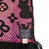 LOUIS VUITTON M71578 Escalp Logo Mania wool Super Station Scarf black wool Women Used