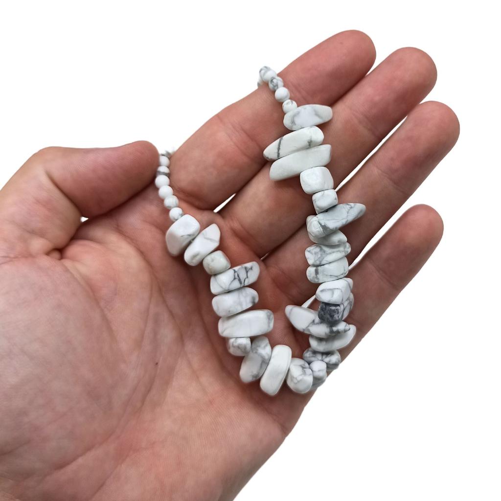 White Jasper Gemstone Necklace