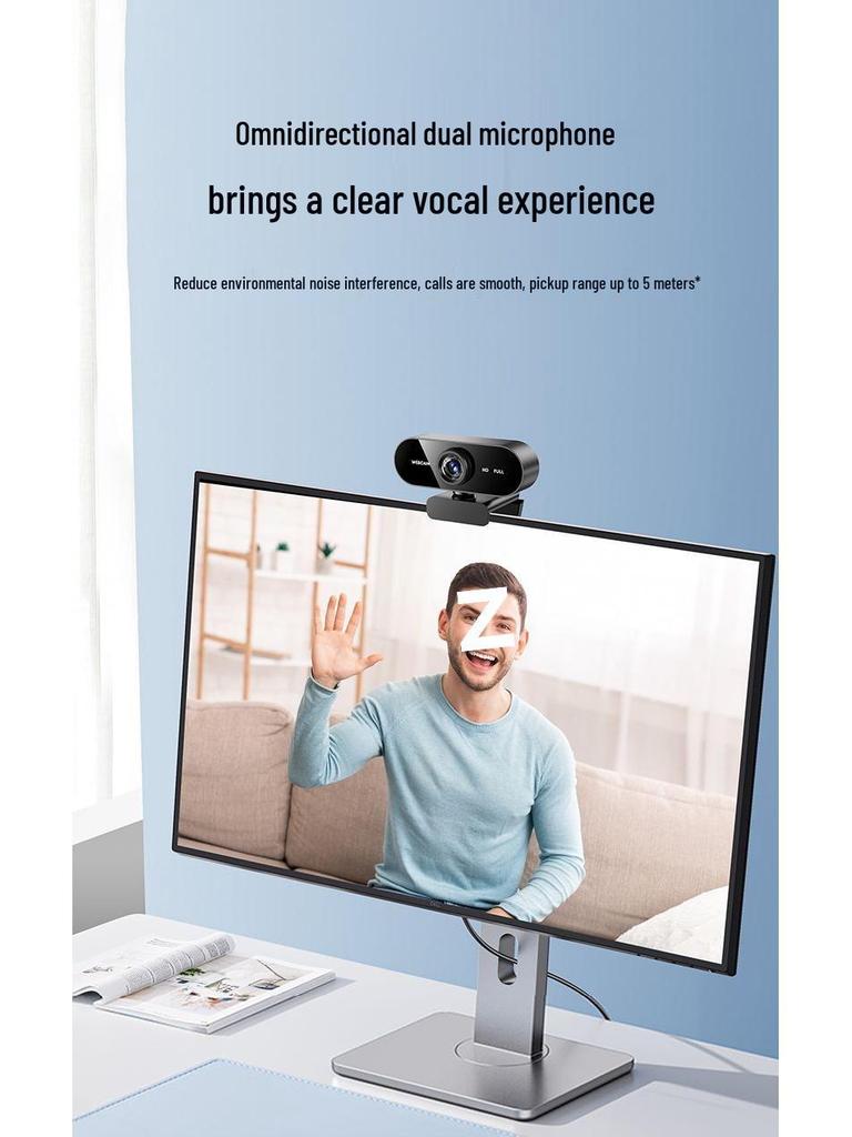 4K Ultra HD Streaming Camera with Microphone for Online Classes & Conferences